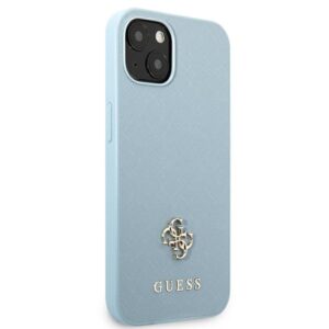 Guess GUHCP13SPS4MB Apple iPhone 13 mini 5,4" blue kietas dėklas Saffiano 4G Small Metal Logo - Image 4