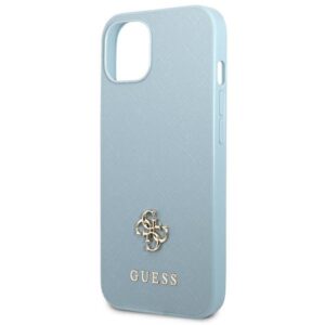 Guess GUHCP13SPS4MB Apple iPhone 13 mini 5,4" blue kietas dėklas Saffiano 4G Small Metal Logo - Image 6