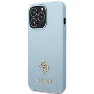 Guess GUHCP13LPS4MB Apple iPhone 13 Pro / 13 6,1" /blue kietas dėklas Saffiano 4G Small Metal Logo - Image 2