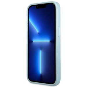 Guess GUHCP13LPS4MB Apple iPhone 13 Pro / 13 6,1" /blue kietas dėklas Saffiano 4G Small Metal Logo - Image 5