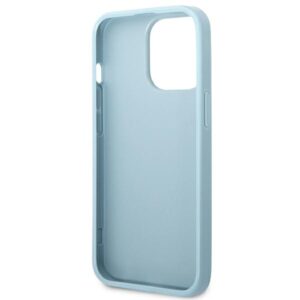 Guess GUHCP13XPS4MB Apple iPhone 13 Pro Max 6,7" blue kietas dėklas Saffiano 4G Small Metal Logo - Image 7