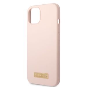 Guess GUHMP13MSBPLP Apple iPhone 13 / 14 / 15 6.1" rožinės spalvos kietas dėklas Silicone Logo Plate MagSafe - Image 6