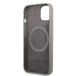 Guess GUHMP13SSPLG Apple iPhone 13 mini 5,4" grey kietas dėklas Silicone Logo Plate MagSafe - Image 7