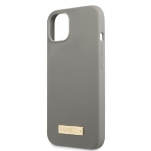 Guess GUHMP13MSPLG Apple iPhone 13 / 14 / 15 6.1" grey kietas dėklas Silicone Logo Plate MagSafe - Image 6
