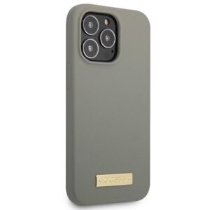 Guess GUHMP13LSPLG Apple iPhone 13 Pro / 13 6,1" grey kietas dėklas Silicone Logo Plate MagSafe - Image 4