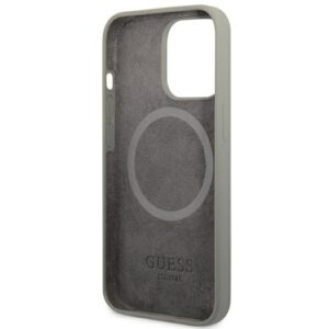 Guess GUHMP13LSPLG Apple iPhone 13 Pro / 13 6,1" grey kietas dėklas Silicone Logo Plate MagSafe - Image 7