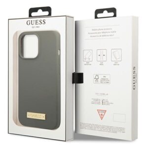 Guess GUHMP13XSPLG Apple iPhone 13 Pro Max 6,7" grey kietas dėklas Silicone Logo Plate MagSafe - Image 8