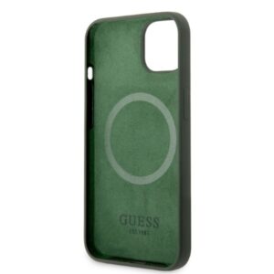 Guess GUHMP13MSBPLA Apple iPhone 13 / 14 / 15 6.1" khaki kietas dėklas Silicone Logo Plate MagSafe - Image 7