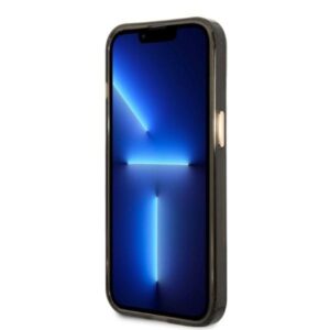 Guess GUHMP13MHTCMK Apple iPhone 13 / 14 / 15 6.1" juodos spalvos kietas dėklas Gold Outline Translucent MagSafe - Image 5