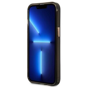 Guess GUHMP13XHTCMK Apple iPhone 13 Pro Max 6,7" juodos spalvos kietas dėklas Gold Outline Translucent MagSafe - Image 5