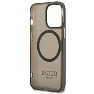Guess GUHMP13XHTCMK Apple iPhone 13 Pro Max 6,7" juodos spalvos kietas dėklas Gold Outline Translucent MagSafe - Image 7