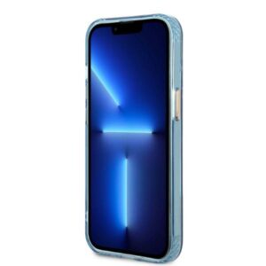 Guess GUHMP13MHTCMB Apple iPhone 13 / 14 / 15 6.1" blue kietas dėklas Gold Outline Translucent MagSaf - Image 5