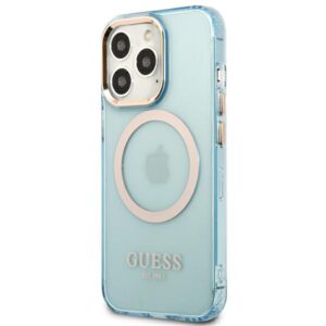 Guess GUHMP13LHTCMB Apple iPhone 13 Pro / 13 6,1" blue kietas dėklas Gold Outline Translucent MagSafe - Image 2