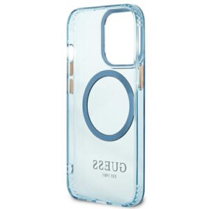 Guess GUHMP13LHTCMB Apple iPhone 13 Pro / 13 6,1" blue kietas dėklas Gold Outline Translucent MagSafe - Image 7