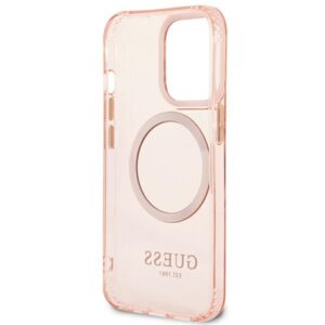 Guess GUHMP13XHTCMP Apple iPhone 13 Pro Max 6,7" rožinės spalvos kietas dėklas Gold Outline Translucent MagSafe - Image 7