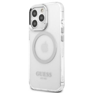 Guess GUHMP13LHTRMS Apple iPhone 13 Pro / 13 6,1" silver kietas dėklas Metal Outline Magsafe - Image 2