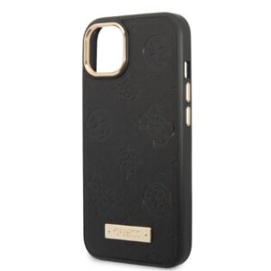 Guess GUHMP13MSAPSTK Apple iPhone 13 / 14 / 15 6.1" juodos spalvos kietas dėklas Peony Logo Plate MagSafe - Image 6