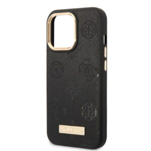 Guess GUHMP13LSAPSTK Apple iPhone 13 Pro / 13 6,1" juodos spalvos kietas dėklas Peony Logo Plate MagSafe - Image 6