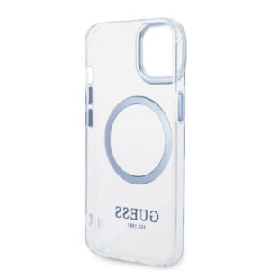 Guess GUHMP14MHTRMB Apple iPhone 14 Plus / 15 Plus 6.7" blue kietas dėklas Metal Outline Magsafe - Image 7