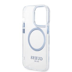 Guess GUHMP14LHTRMB Apple iPhone 14 Pro 6,1" blue kietas dėklas Metal Outline Magsafe - Image 7