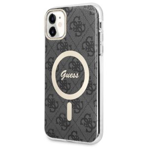 Guess Rinkinys GUBPN61H4EACSK Dėklas + Įkroviklis Apple iPhone 11 6.1" juodos spalvos Hard Dėklas 4G Print MagSafe - Image 2