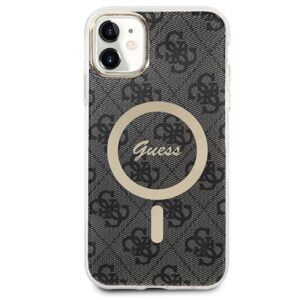 Guess Rinkinys GUBPN61H4EACSK Dėklas + Įkroviklis Apple iPhone 11 6.1" juodos spalvos Hard Dėklas 4G Print MagSafe - Image 3