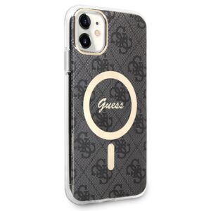 Guess Rinkinys GUBPN61H4EACSK Dėklas + Įkroviklis Apple iPhone 11 6.1" juodos spalvos Hard Dėklas 4G Print MagSafe - Image 4