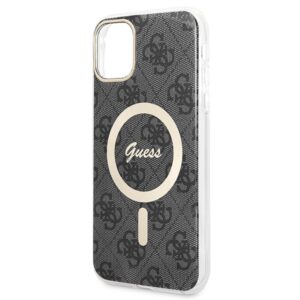 Guess Rinkinys GUBPN61H4EACSK Dėklas + Įkroviklis Apple iPhone 11 6.1" juodos spalvos Hard Dėklas 4G Print MagSafe - Image 6