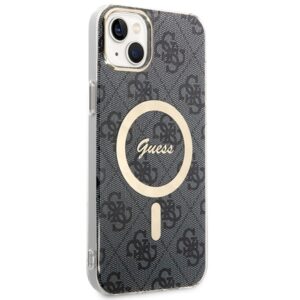 Guess Rinkinys GUBPP14SH4EACSK Dėklas+ Įkroviklis Apple iPhone 14 / 15 / 13 6,1" juodos spalvos kietas dėklas 4G Print M - Image 4
