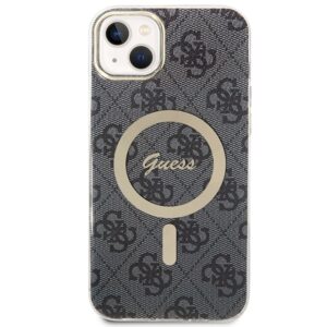 Guess Rinkinys GUBPP14MH4EACSK Dėklas+ Įkroviklis Apple iPhone 14 Plus / 15 Plus 6.7" juodos spalvos kietas dėklas 4G Pr - Image 3