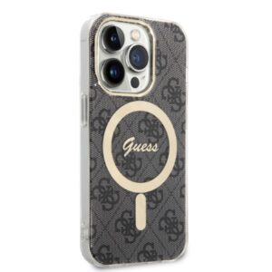 Guess Rinkinys GUBPP14LH4EACSK Dėklas+ Įkroviklis Apple iPhone 14 Pro 6,1" juodos spalvos kietas dėklas 4G Print MagSafe - Image 4