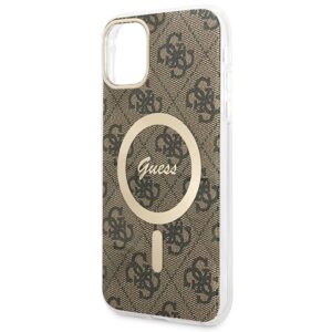 Guess Rinkinys GUBPN61H4EACSW Dėklas+ Įkroviklis Apple iPhone 11 6,1" rudos spalvos kietas dėklas 4G Print MagSafe - Image 6