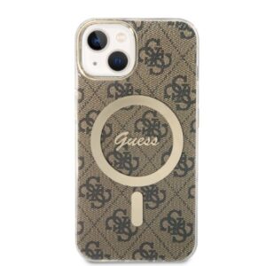 Guess Rinkinys GUBPP14MH4EACSW Dėklas+ Įkroviklis Apple iPhone 14 Plus / 15 Plus 6.7" rudos spalvos kietas dėklas 4G P - Image 3