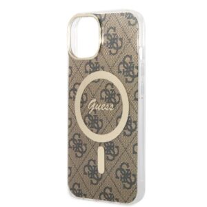 Guess Rinkinys GUBPP14MH4EACSW Dėklas+ Įkroviklis Apple iPhone 14 Plus / 15 Plus 6.7" rudos spalvos kietas dėklas 4G P - Image 6