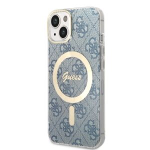 Guess Rinkinys GUBPP14MH4EACSB Dėklas+ Įkroviklis Apple iPhone 14 Plus / 15 Plus 6.7" blue kietas dėklas 4G - Image 2