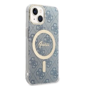 Guess Rinkinys GUBPP14MH4EACSB Dėklas+ Įkroviklis Apple iPhone 14 Plus / 15 Plus 6.7" blue kietas dėklas 4G - Image 4
