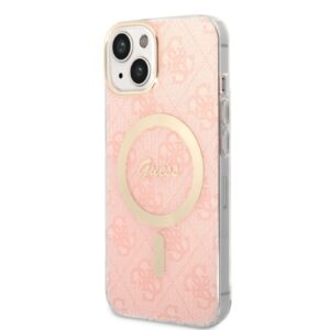 Guess Rinkinys GUBPP14MH4EACSP Dėklas+ Įkroviklis Apple iPhone 14 Plus / 15 Plus 6.7" rožinės spalvos kietas dėklas 4G Pri - Image 2