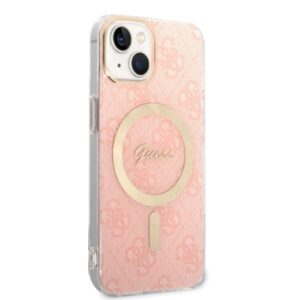 Guess Rinkinys GUBPP14MH4EACSP Dėklas+ Įkroviklis Apple iPhone 14 Plus / 15 Plus 6.7" rožinės spalvos kietas dėklas 4G Pri - Image 4