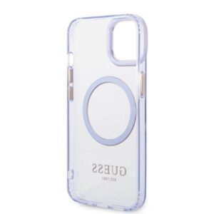 Guess GUHMP14SHTCMU Apple iPhone 14 / 15 / 136.1"violetinės spalvos kietas dėklas Gold Outline Translucent MagS - Image 7