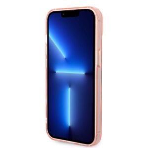 Guess GUHMP14SHTCMP Apple iPhone 14 / 15 / 136,1" rožinės spalvos kietas dėklas Gold Outline Translucent MagSafe - Image 5