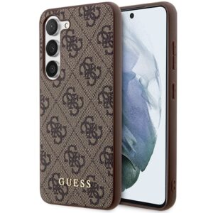Guess GUHCS23SG4GFBR S23 S911 rudos spalvos kietas dėklas 4G Metal Gold Logo