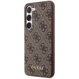 Guess GUHCS23SG4GFBR S23 S911 rudos spalvos kietas dėklas 4G Metal Gold Logo - Image 2