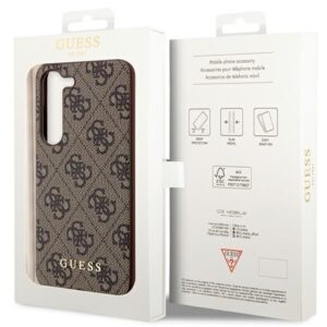 Guess GUHCS23SG4GFBR S23 S911 rudos spalvos kietas dėklas 4G Metal Gold Logo - Image 8