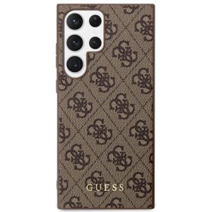 Guess GUHCS23LG4GFBR S23 Ultra S918 rudos spalvos kietas dėklas 4G Metal Gold Logo - Image 3