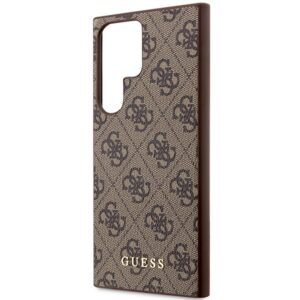 Guess GUHCS23LG4GFBR S23 Ultra S918 rudos spalvos kietas dėklas 4G Metal Gold Logo - Image 6