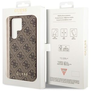 Guess GUHCS23LG4GFBR S23 Ultra S918 rudos spalvos kietas dėklas 4G Metal Gold Logo - Image 8