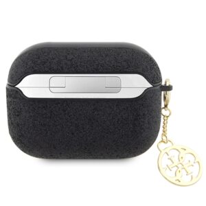 Guess GUAP2GLGSHK AirPods Pro 2 (2022/2023) dėklas juodos spalvos Glitter Flake 4G Charm - Image 2