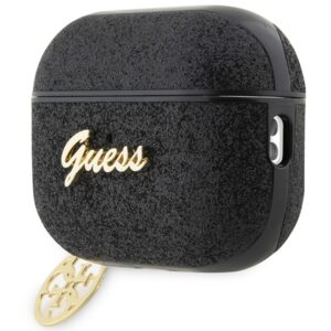 Guess GUAP2GLGSHK AirPods Pro 2 (2022/2023) dėklas juodos spalvos Glitter Flake 4G Charm - Image 3