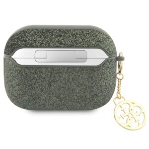 Guess GUAP2GLGSHA AirPods Pro 2 (2022/2023) dėklas khaki Glitter Flake 4G Charm - Image 2