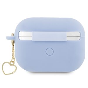 Guess GUAP2LSCHSB AirPods Pro 2 (2022/2023) dėklas mėlynos spalvos Silicone Charm Heart Collection - Image 2